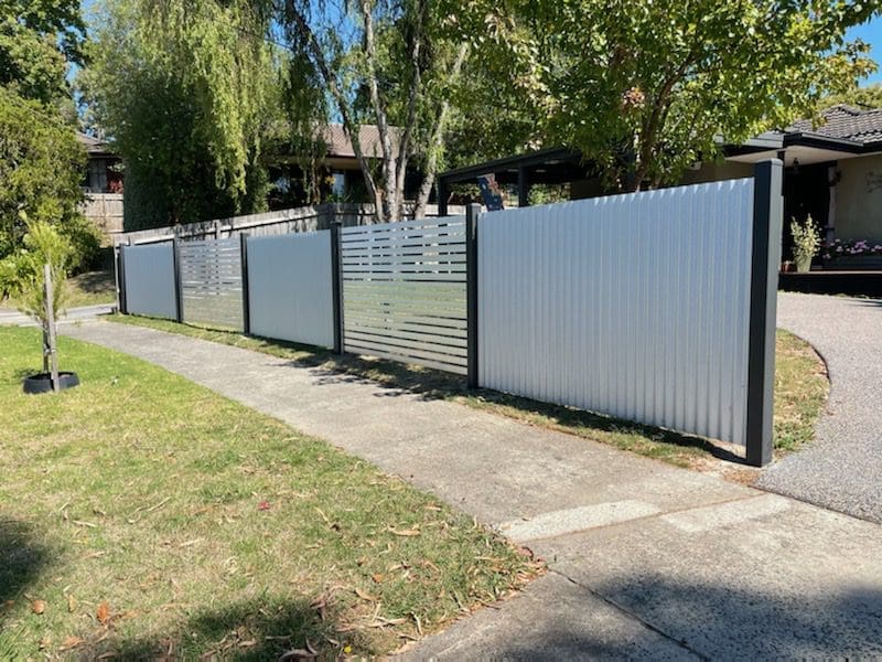 Colorbond Steel panel fencing